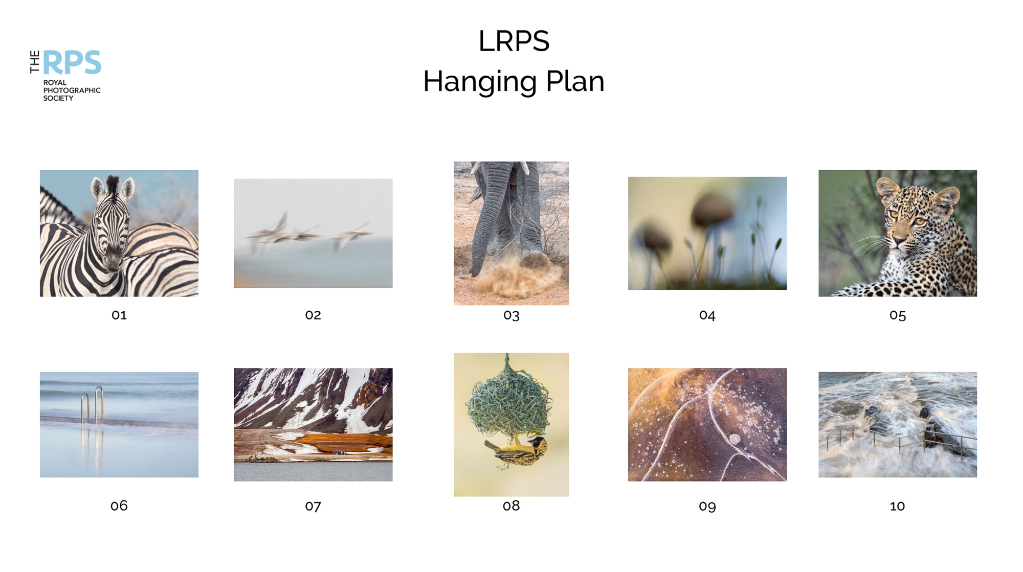 Yvonne Green LRPS Panel Layout