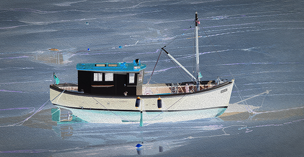 2602 Paul O'flanagan Impression Of A Painting Of A Beached Fishing Boat For Web