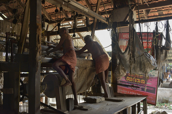 Weaving Coir Matting, Kerala