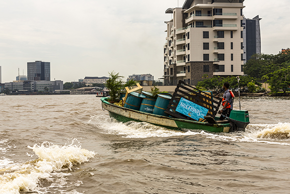 Cargo Boats On Lagos Lagoon