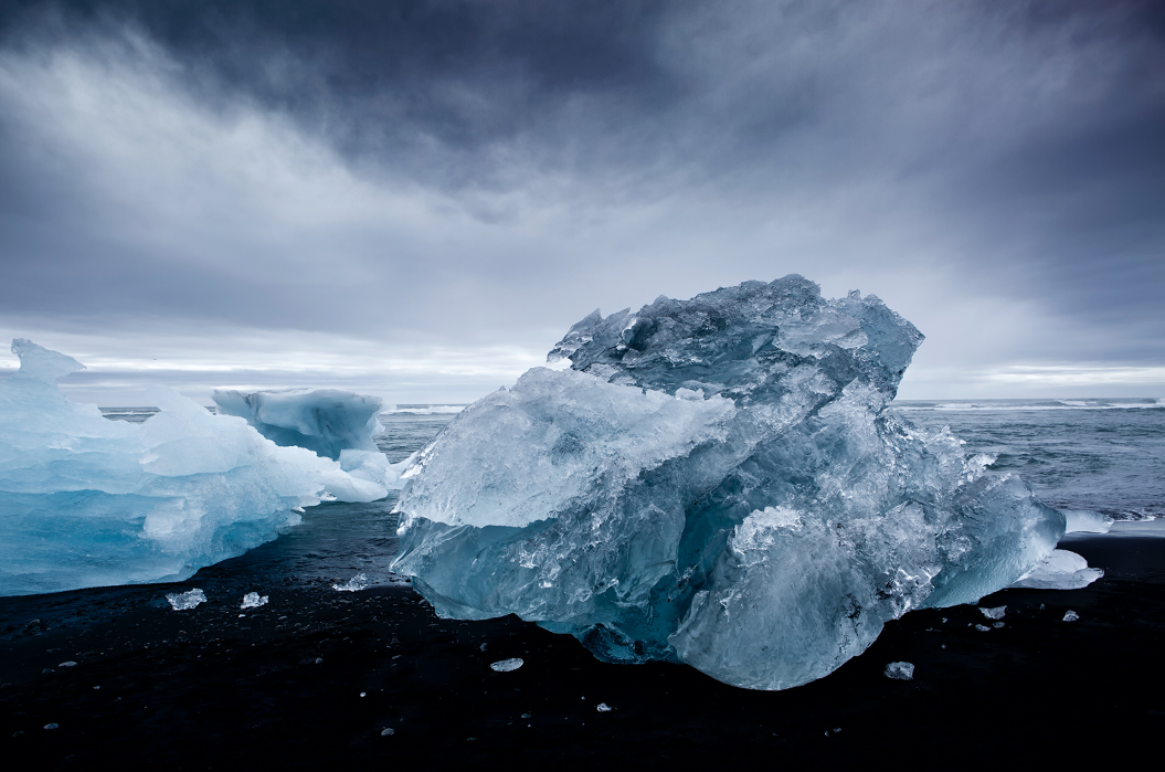 Floating Ice Jokulsarlon Beach Iceland