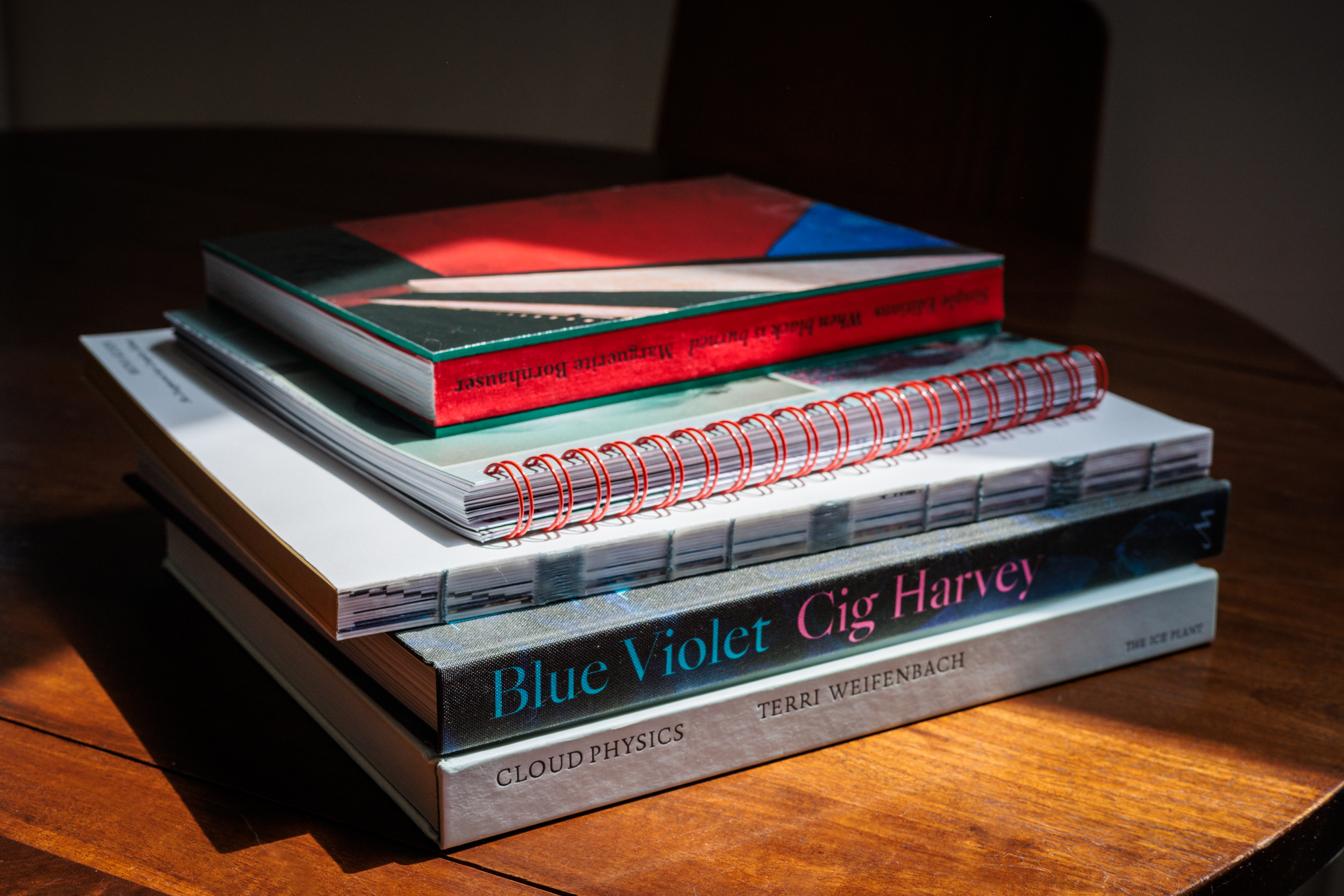 Pile of photobooks by women