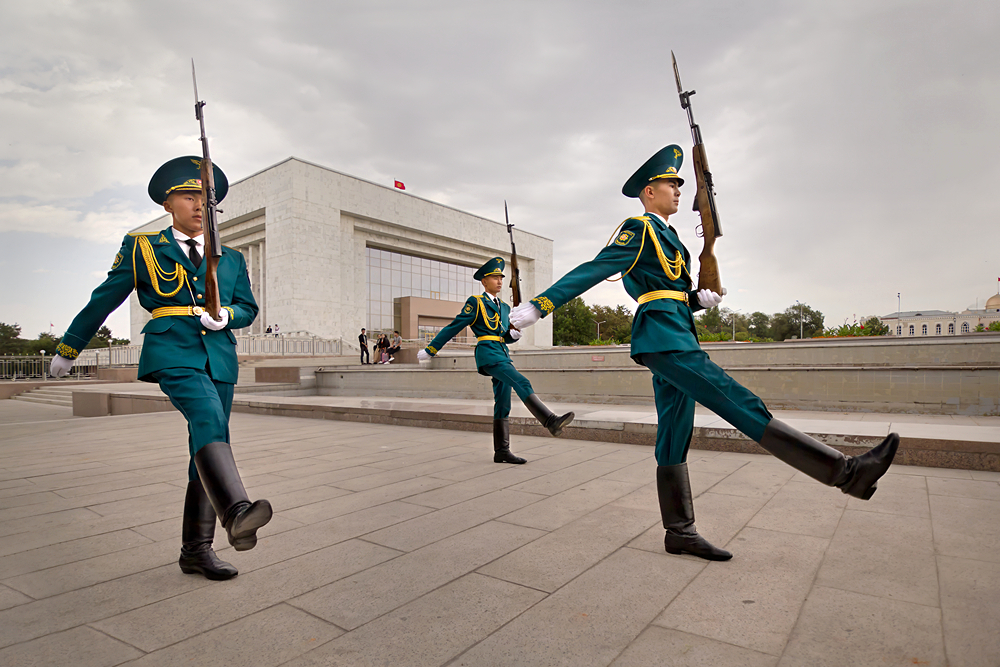 Changing The Guard, Bishkek, Kyrgyzstan by Rob Morgan