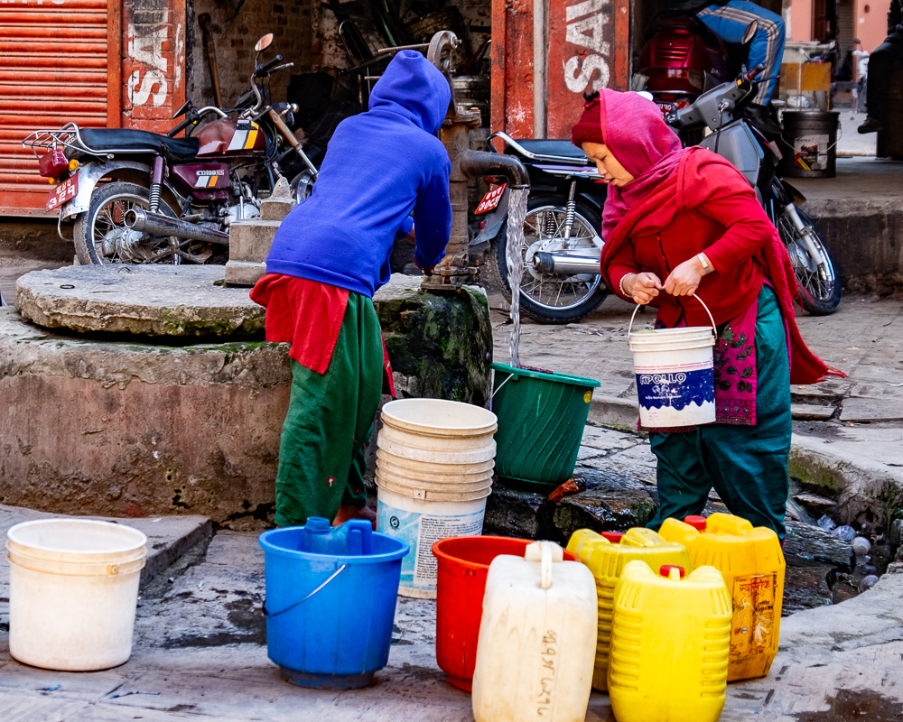 The Water Collectors Kathmandhu by Jane Tearle