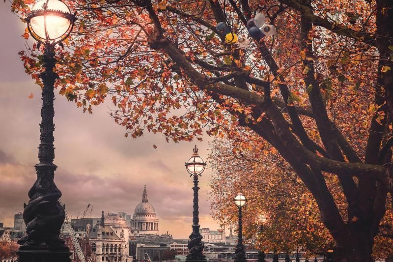 London urban scene by river