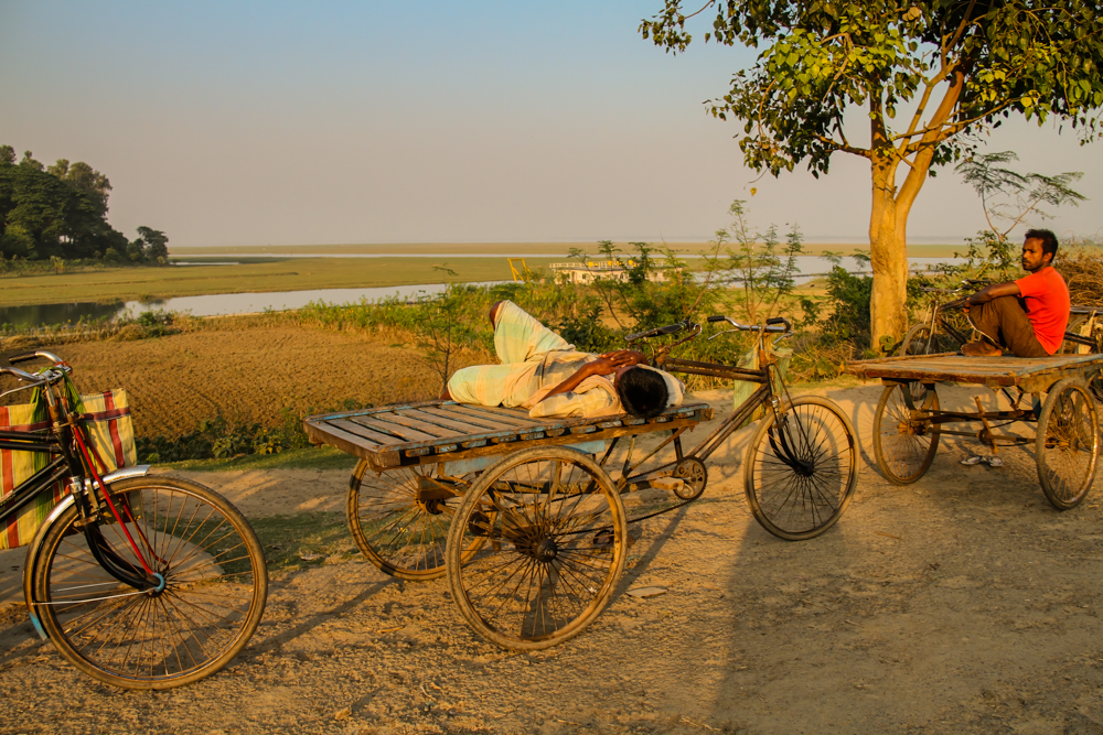 Waiting for a fare, West Bengal, India by Sue Lambert