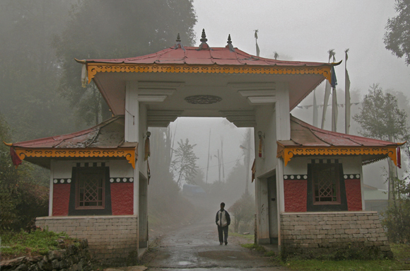 ENTRANCE TO A DARGEELING MONASTRY By Barbara Fleming