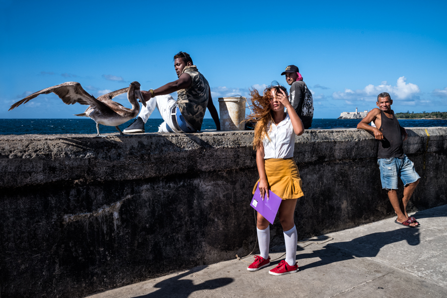 Along the Malecon by Elizabeth Cowle ARPS (Singapore)