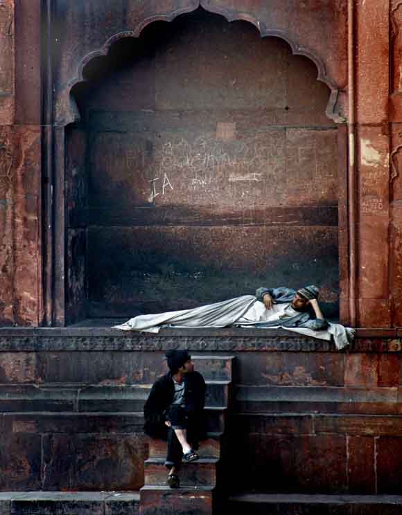 Time To Chat Jama Masjid (Friday Mosque) Delhi. No Watermark