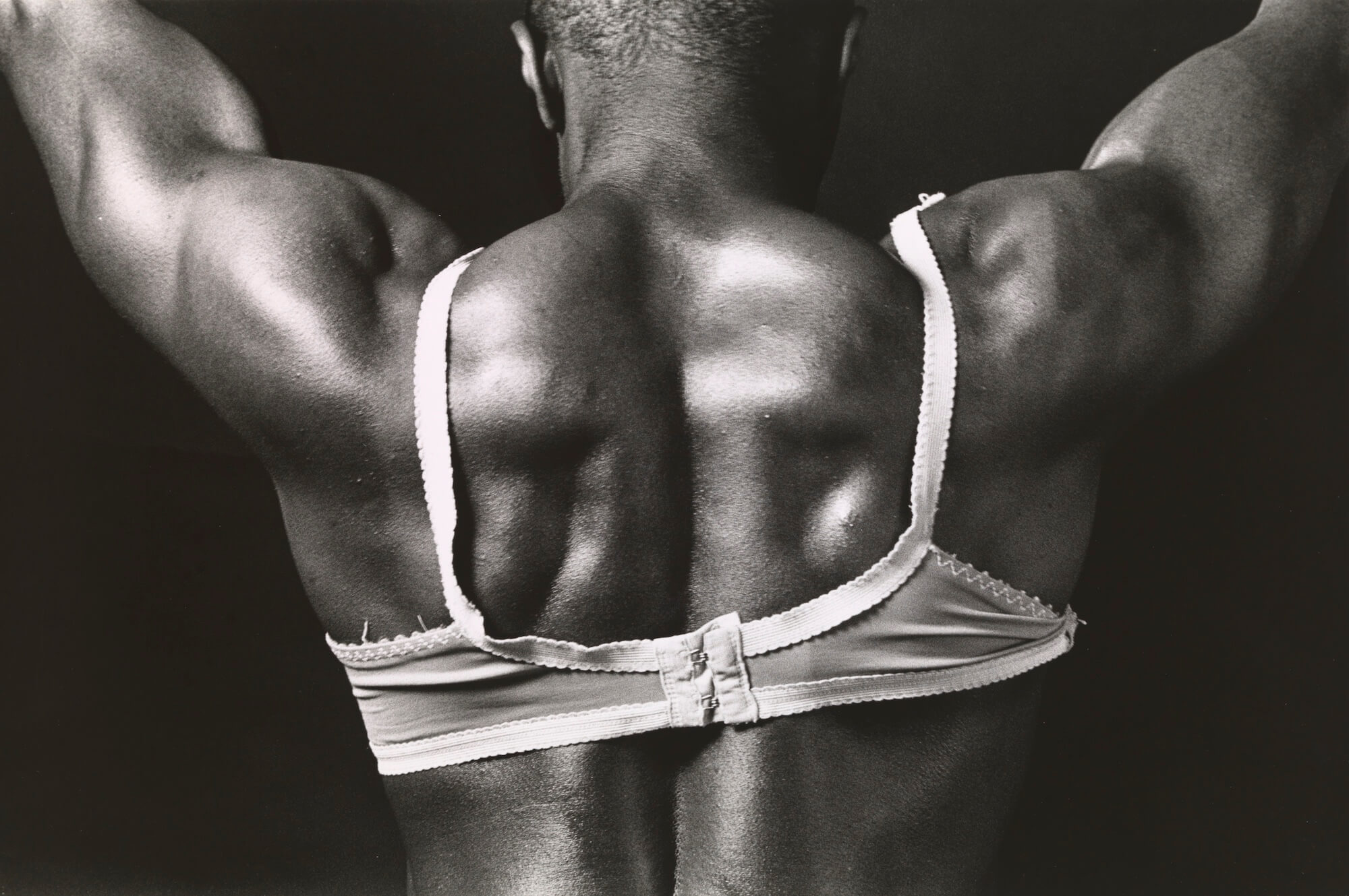 01 Ajamu, Body Builder In Bra, 1990. Tate