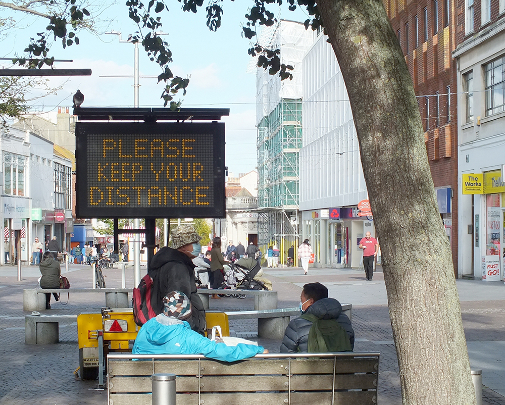 Please Keep Your Distance, Folkestone Precinct, Michael Chalk