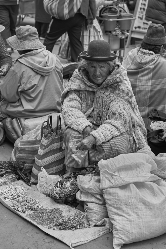 Senior Citizen Selling Flowers Bolivia