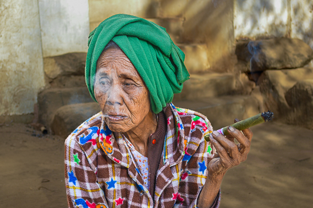 Cigar Smoker, Bagan, Myanmar by Andy Kumaria