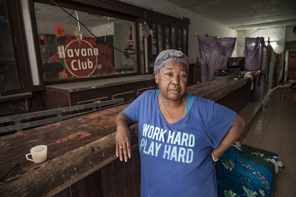 027 Woman At Her Home A Former Revolutionary Bar Where She Has A Cubicle