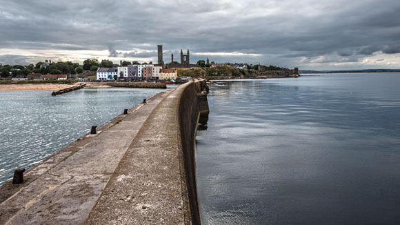 Cathedral And Harbour At St Andrews, Fife