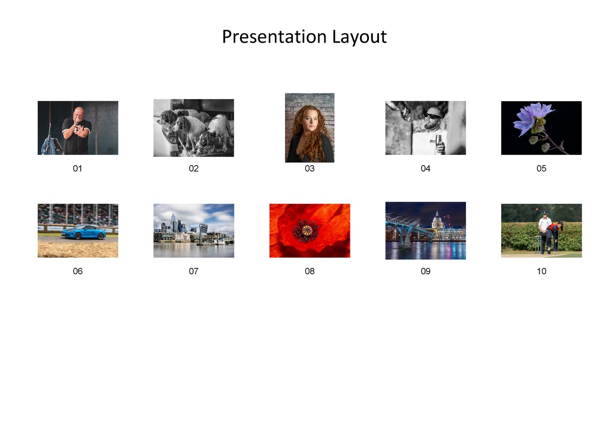 Stephen Felswick LRPS Presentation Layout