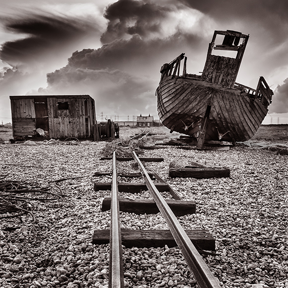 Storm Clouds Over Dungeness Beach, Kent, UK