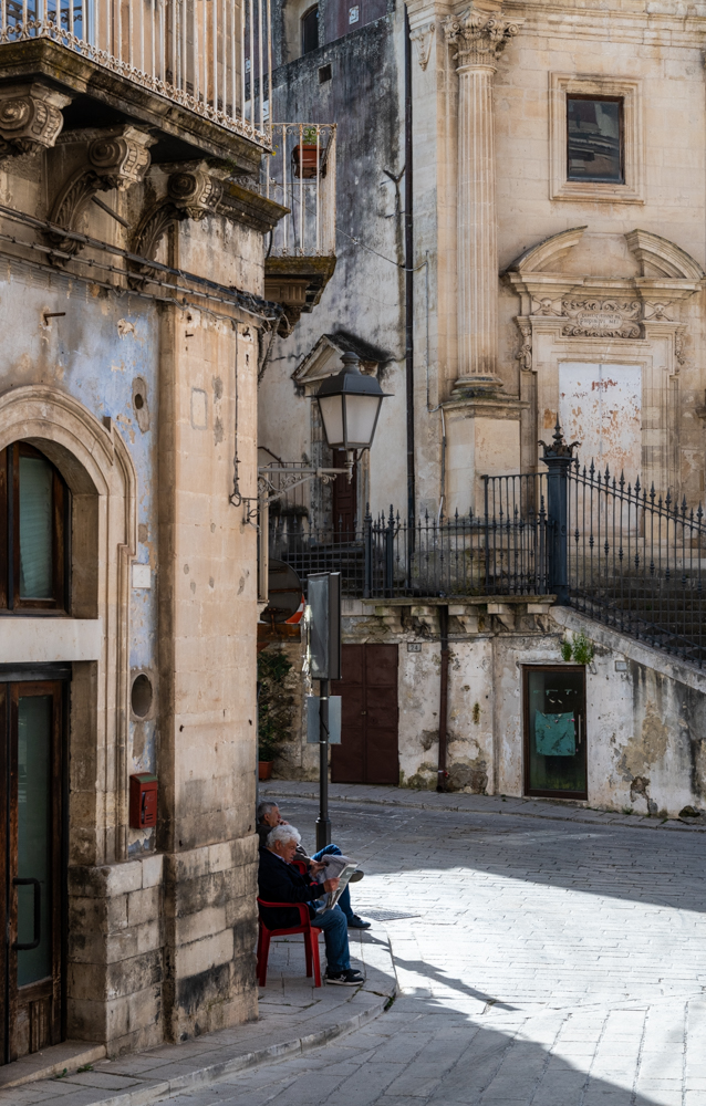 Street Corner, Ragusa Ibla, Sicily by David Pollard