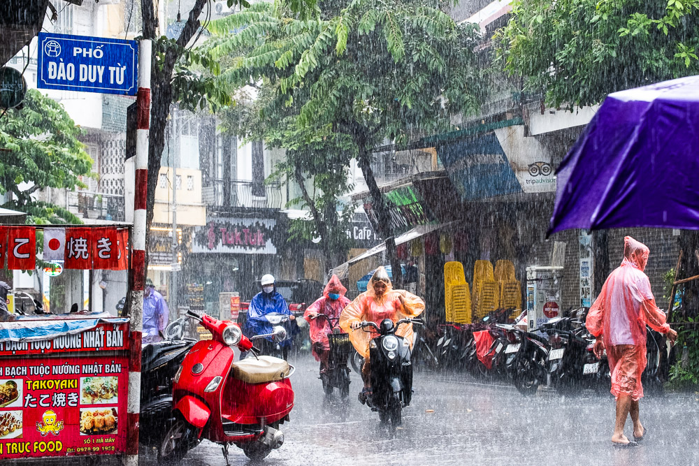 Hanoi Rain Shower by Jane Tearle