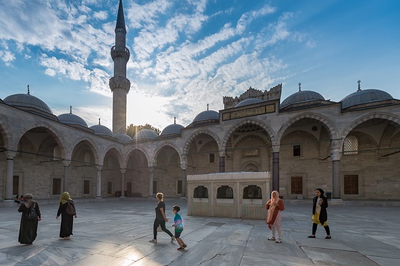 Visitors In Mosque