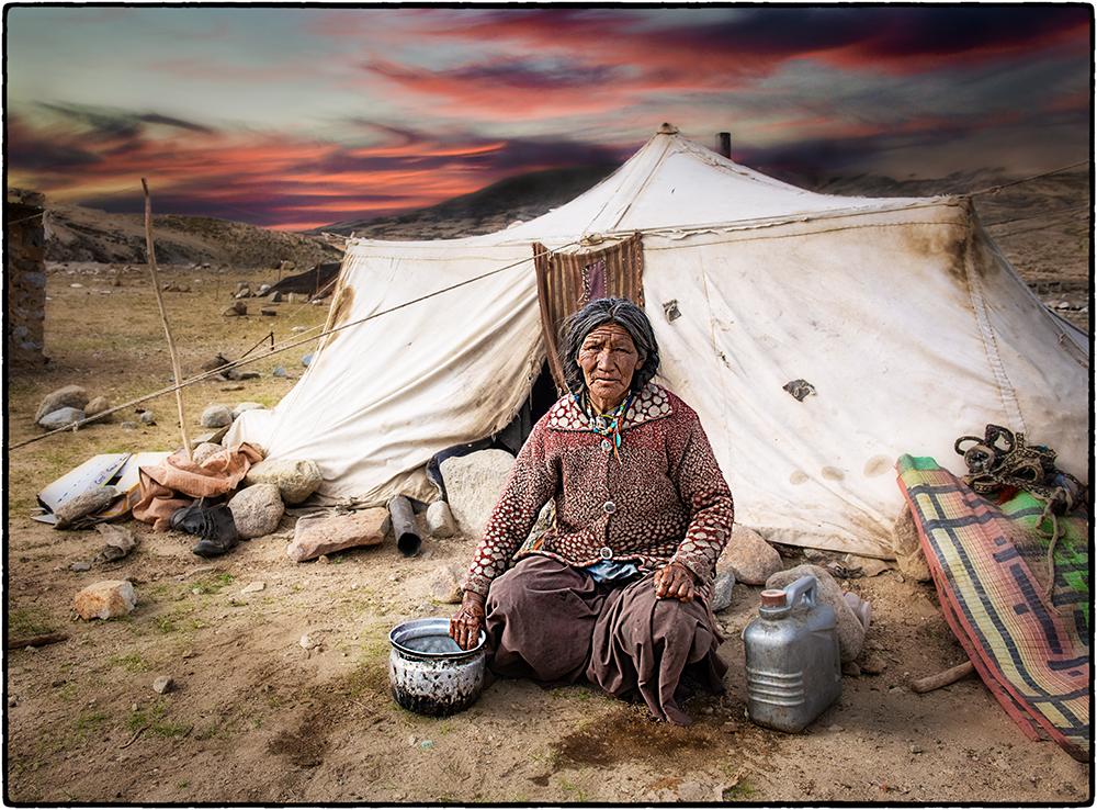 CHANGPA NOMADS on TSO MORI PLATEAU LEDAKH By Brian Houghton