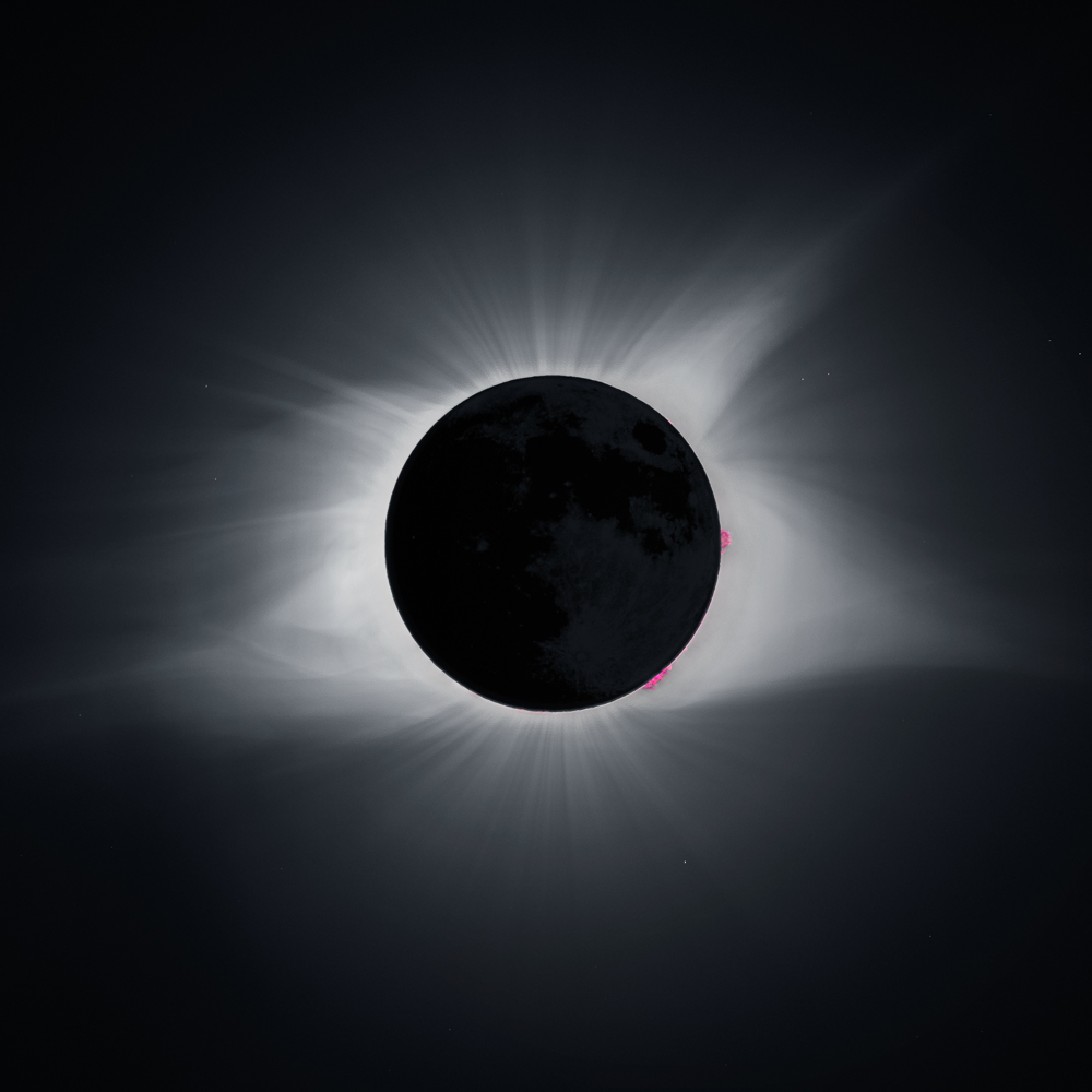 Solar Flares At Eclipse Totality