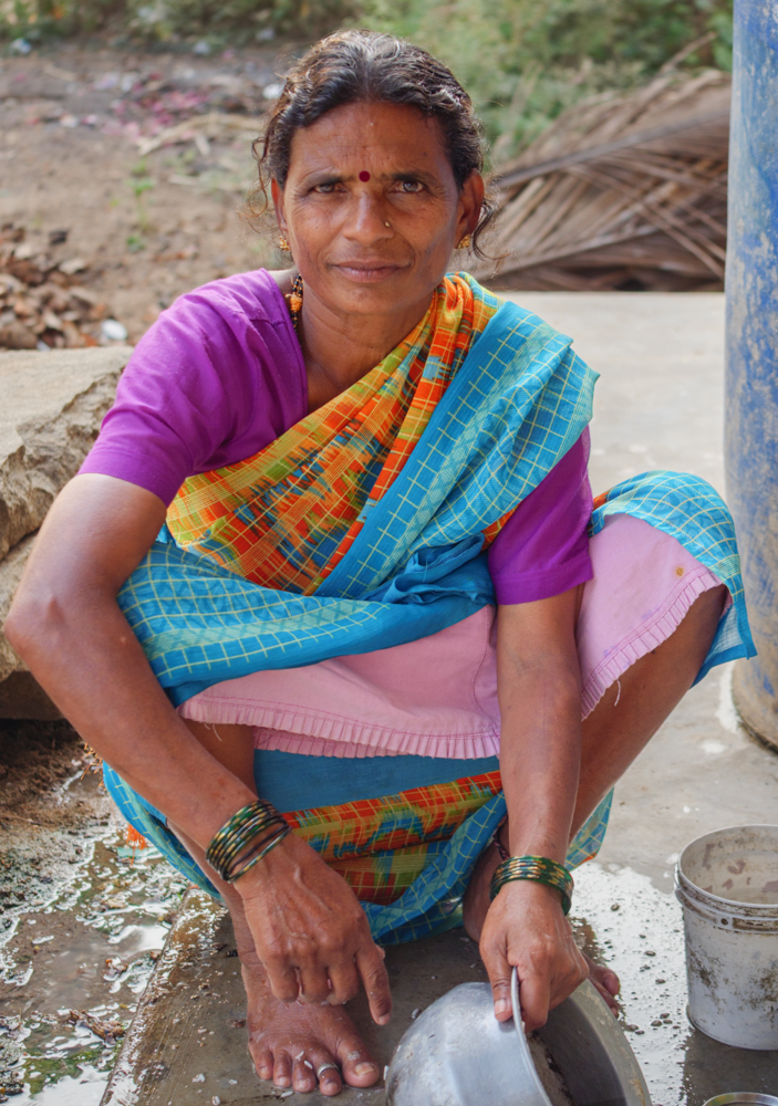No Washing Up Liquid Needed, Somanathapura, Karnataka, India by Janet Gibson