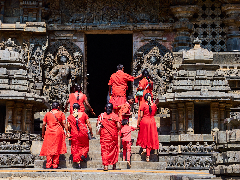 Red Pilgrims Halebeedu Karnataka India