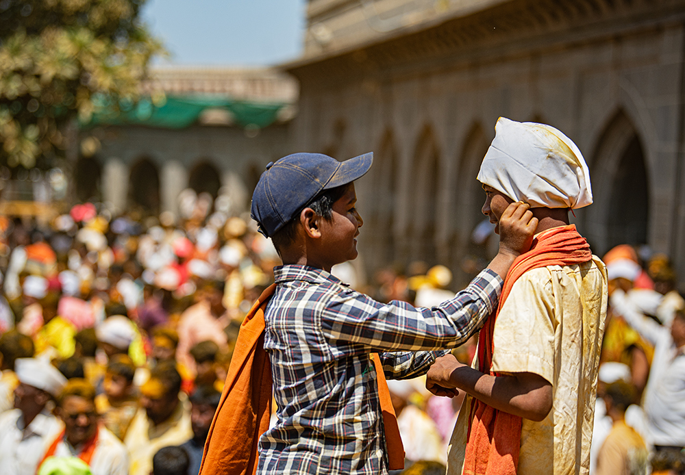 Two Friends At Jejuri, India by Saurabh Bhattacharya