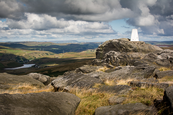 South Pennines Moorlands - Blackstone Edge trig. point