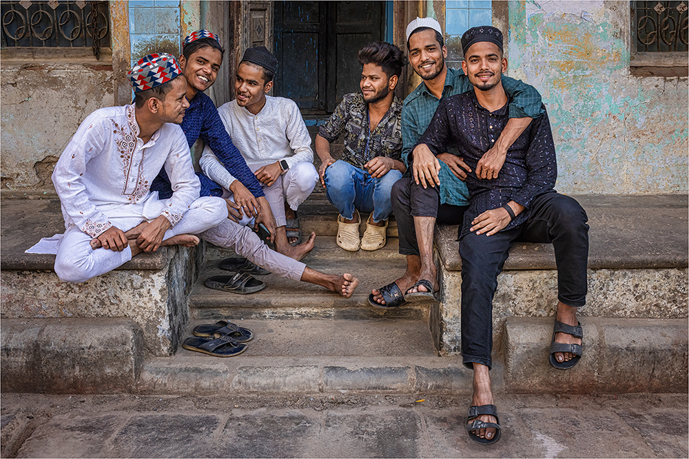 After Friday Prayers Varanasi Uttar Pradesh by Richard Broomfield