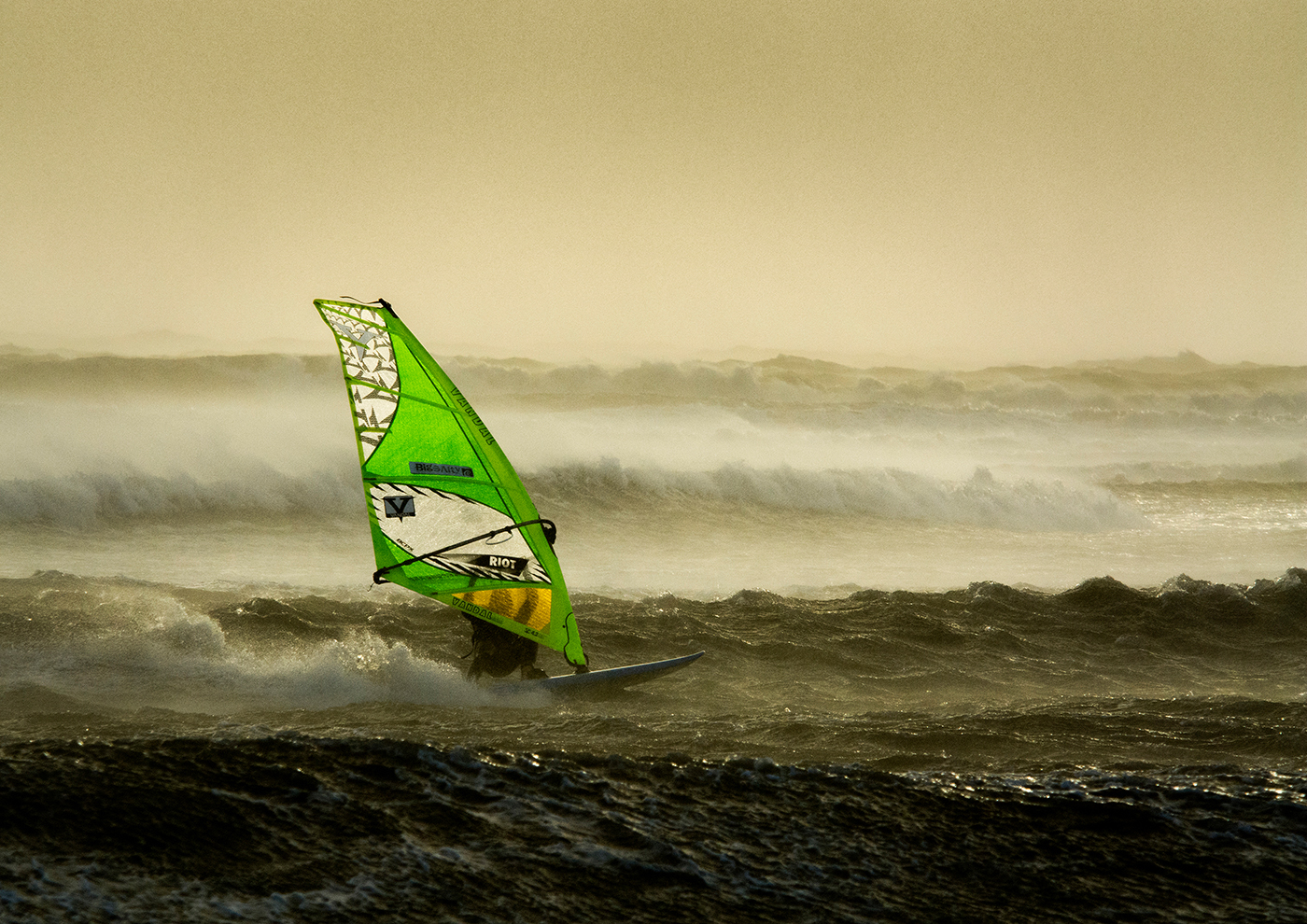 4 M Windsurfing At Twilight