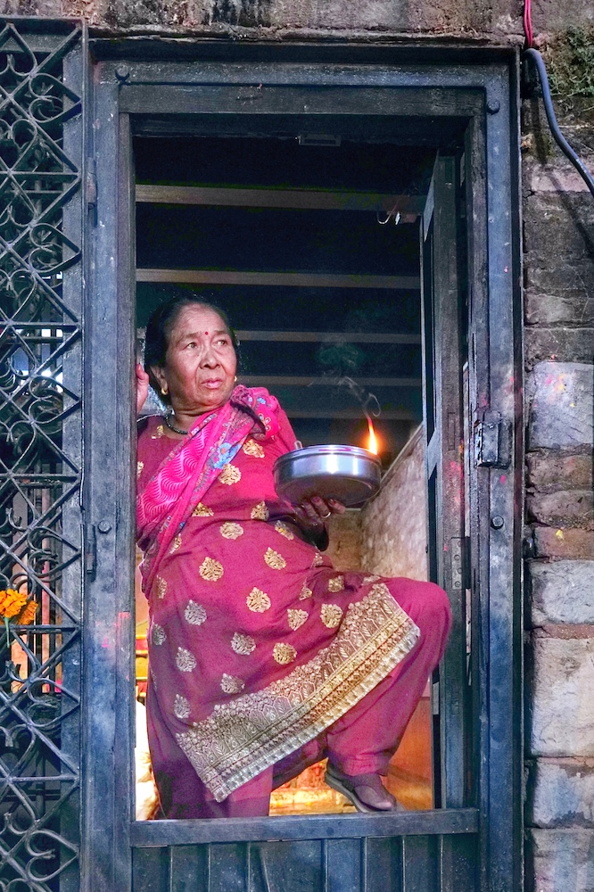 Early Praying, Nepal by Kaikong Wong