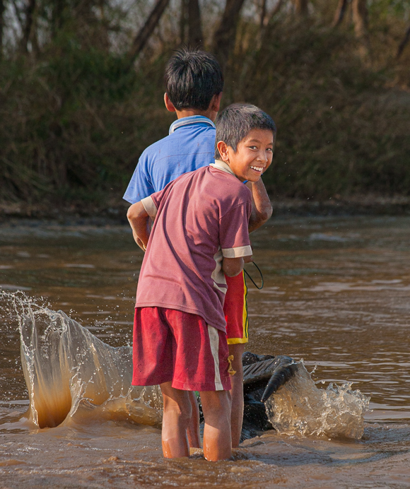 Water Buffalo Riders Burma