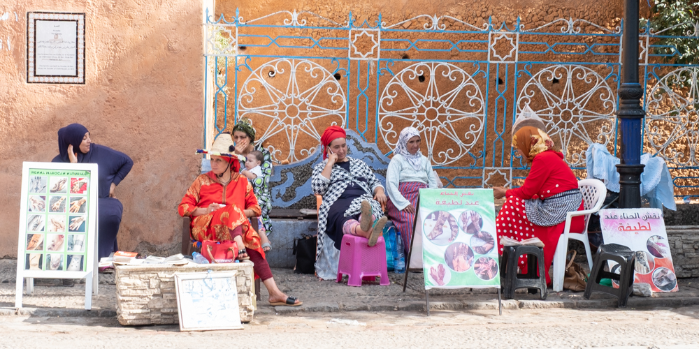 Henna Ladies, Chefchauene, Morocco by Sue Hutton
