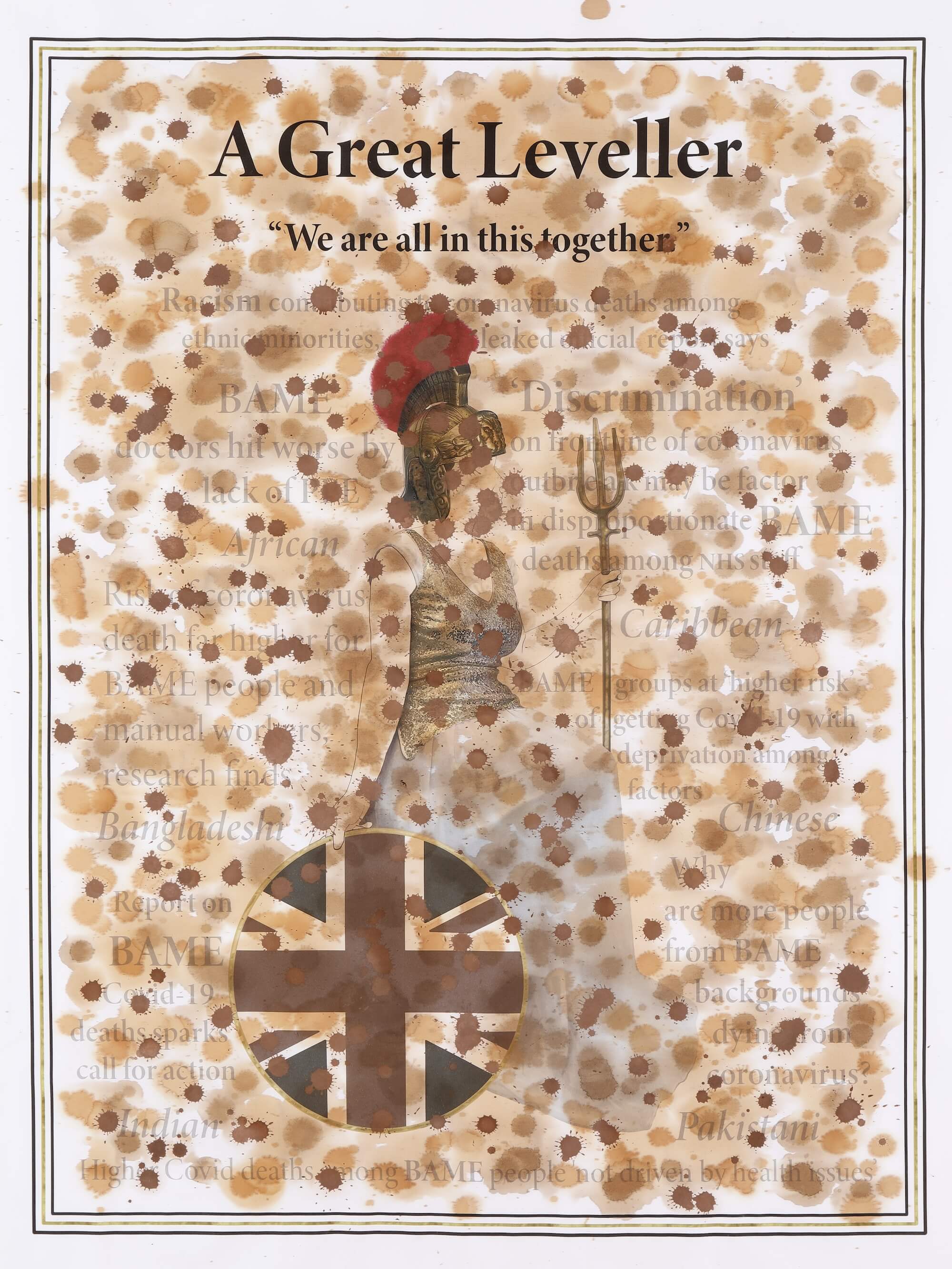 'A Great Leveller' From The Series Contagion – Colour On The Front Line, 2020 By Aida Silvestri Honfrps Autograph