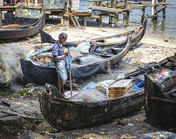 Working On His Nets