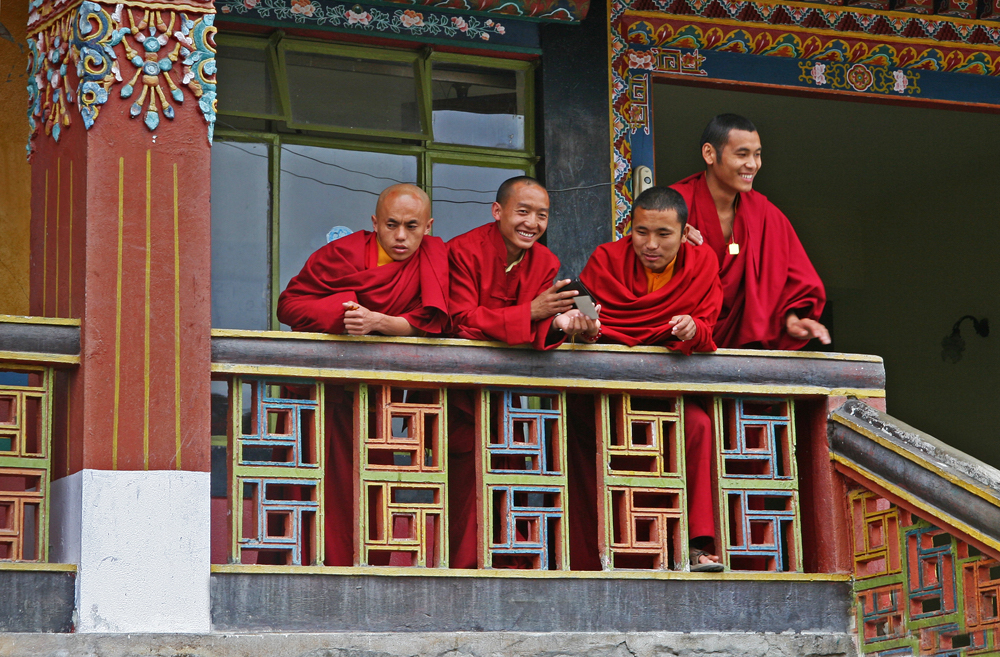 BLACK CAP MONASTRY NEAR GANTOCK SIKKIM By Barbara Fleming