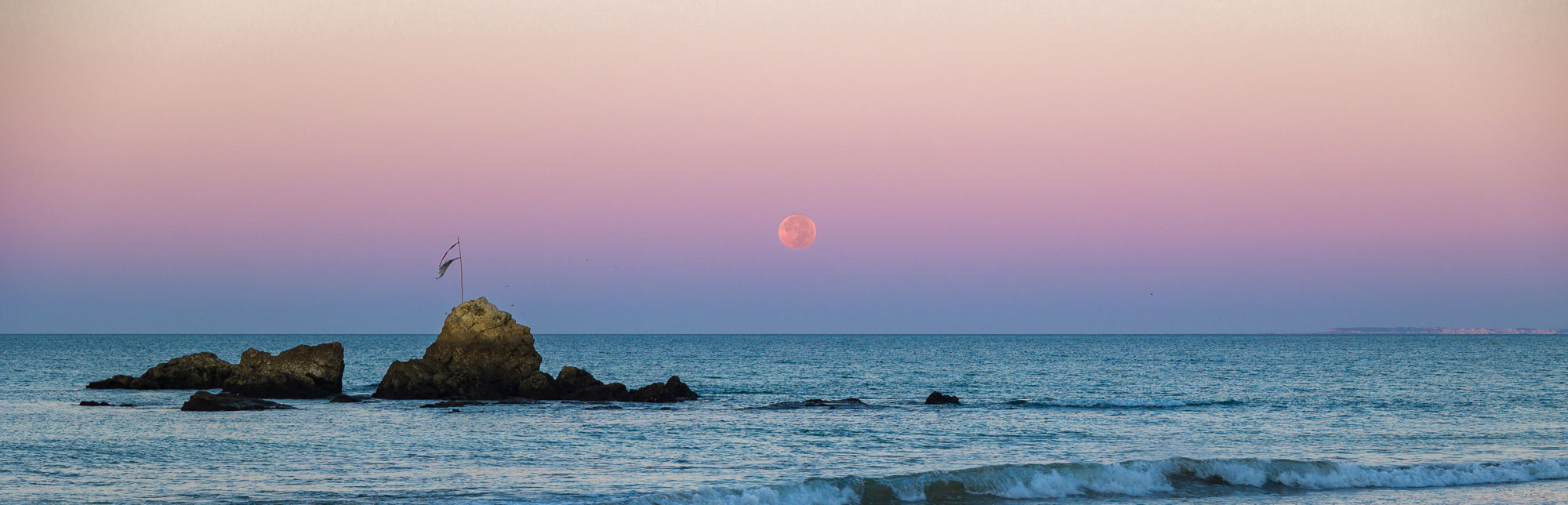 Pink Moon at Dawn by Tim Hodges