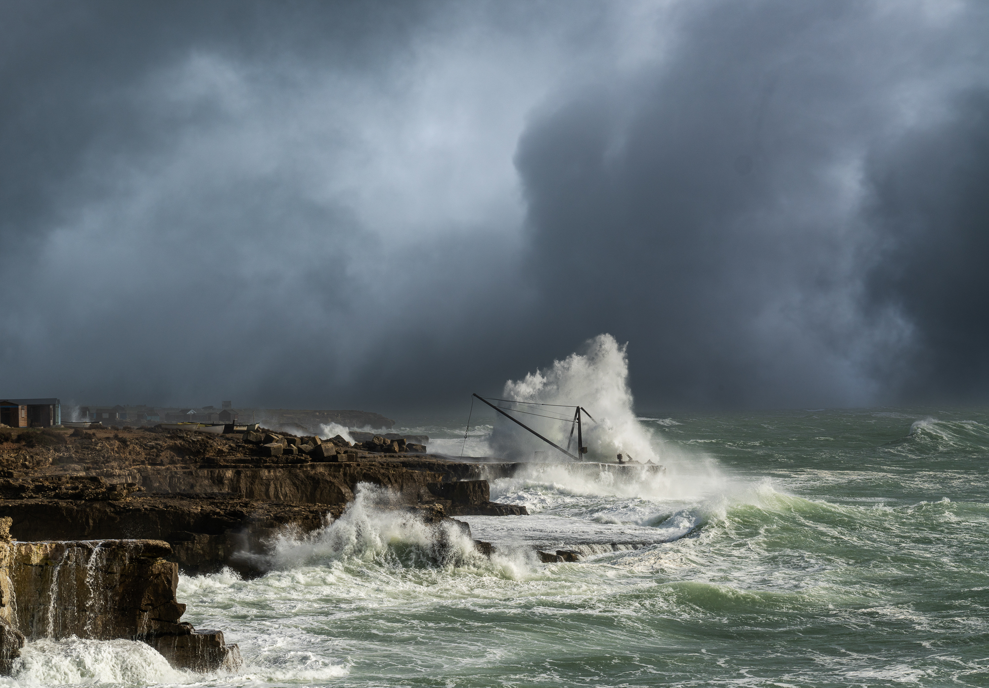 The Crane At Portland Bill Peter Pangbourne LRPS