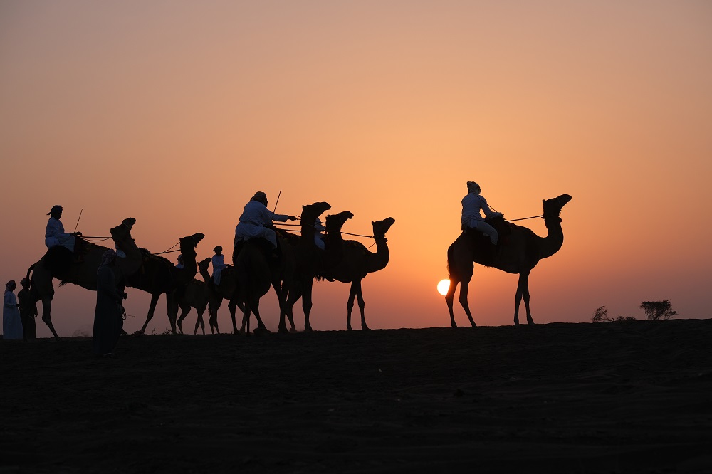 The Morning Ride, Oman by Sanjoy Sengupta