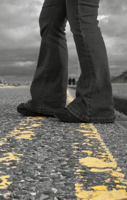 legs and road