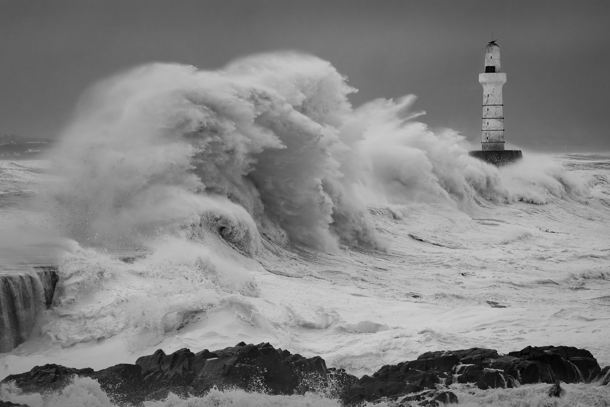 Aberdeen Harbour Winter Storm