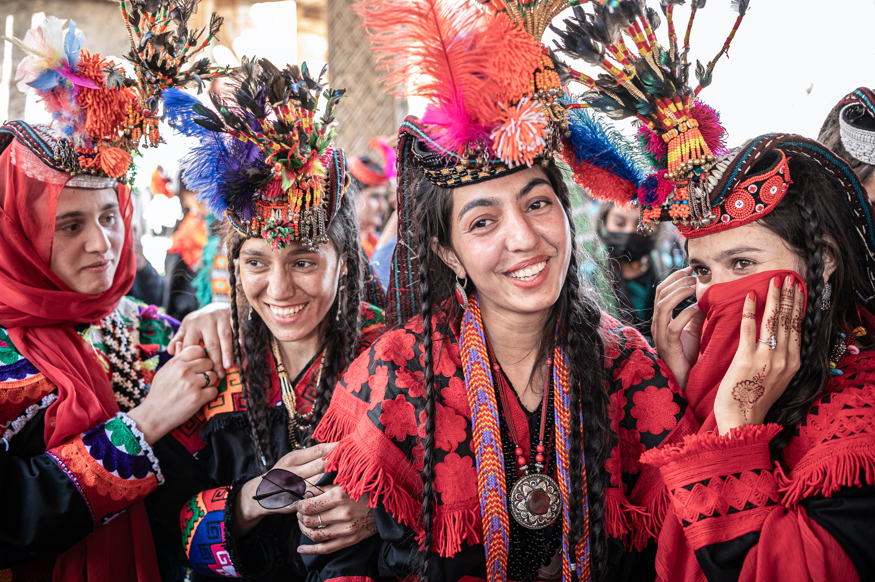 Girls enjoying a festival