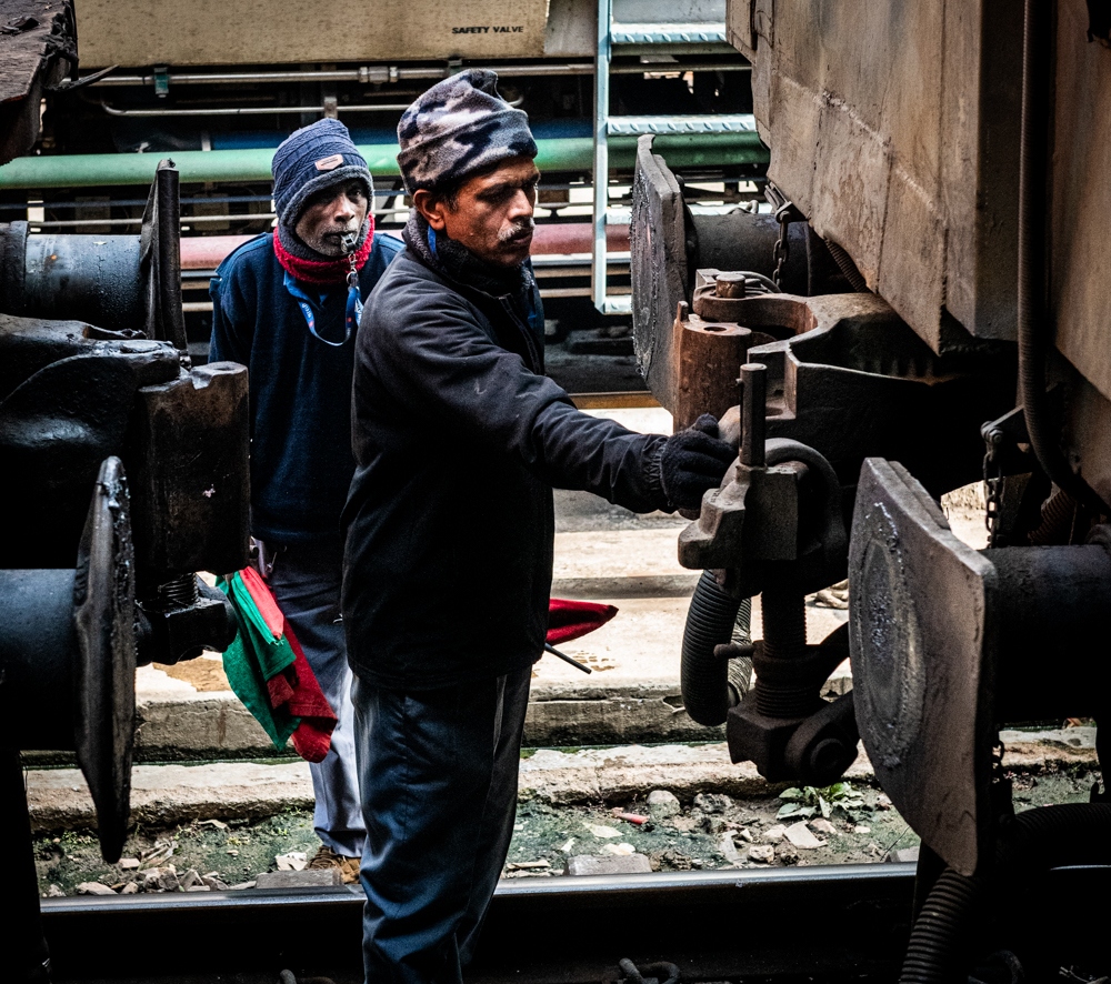 Railwaymen, New Delhi by David Pollard