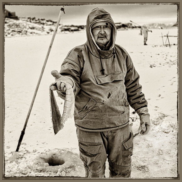 ICE FISHING UUMMANNAQ GREENLAND By Brian Houghton