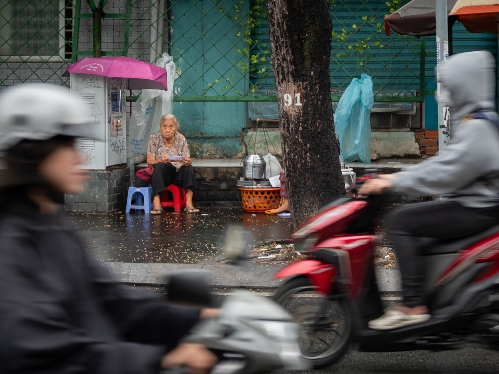 On A Street In Ho Chi Minh City by Janice Carrol