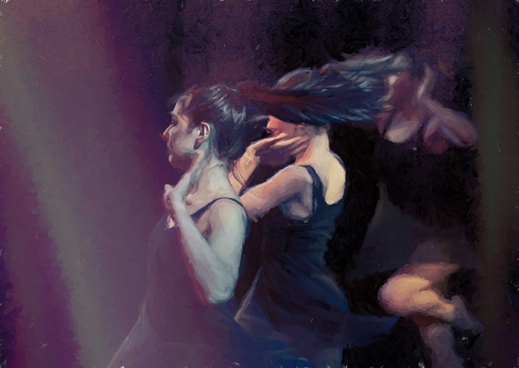 Image of dancers, style inspired by Degas