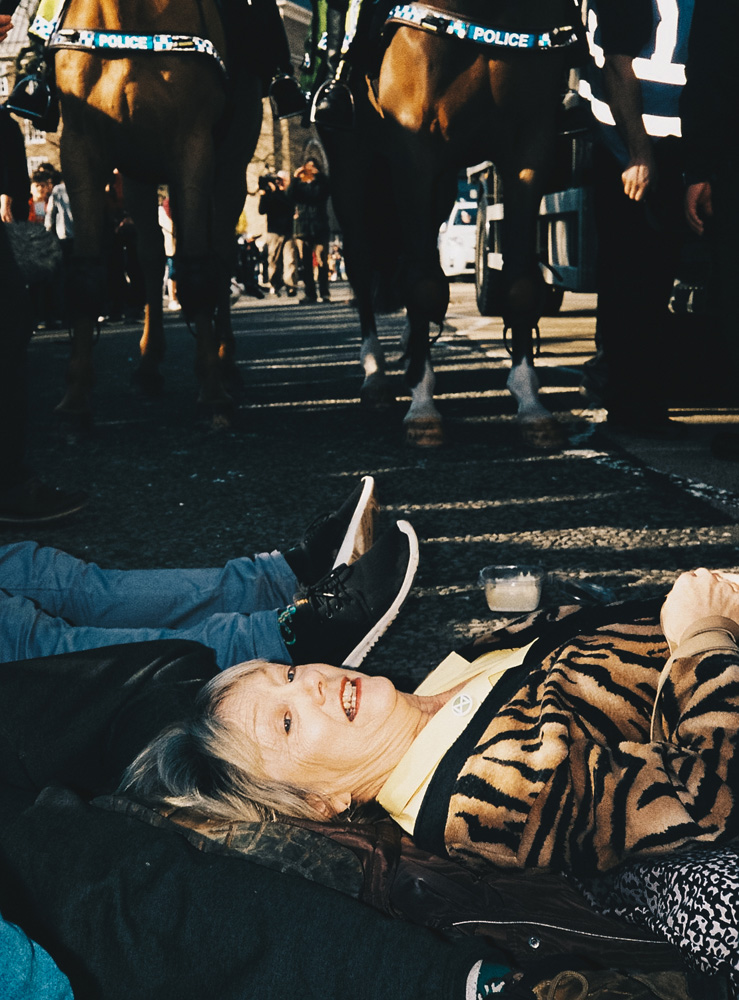 Lying Down 3 College Green Protest