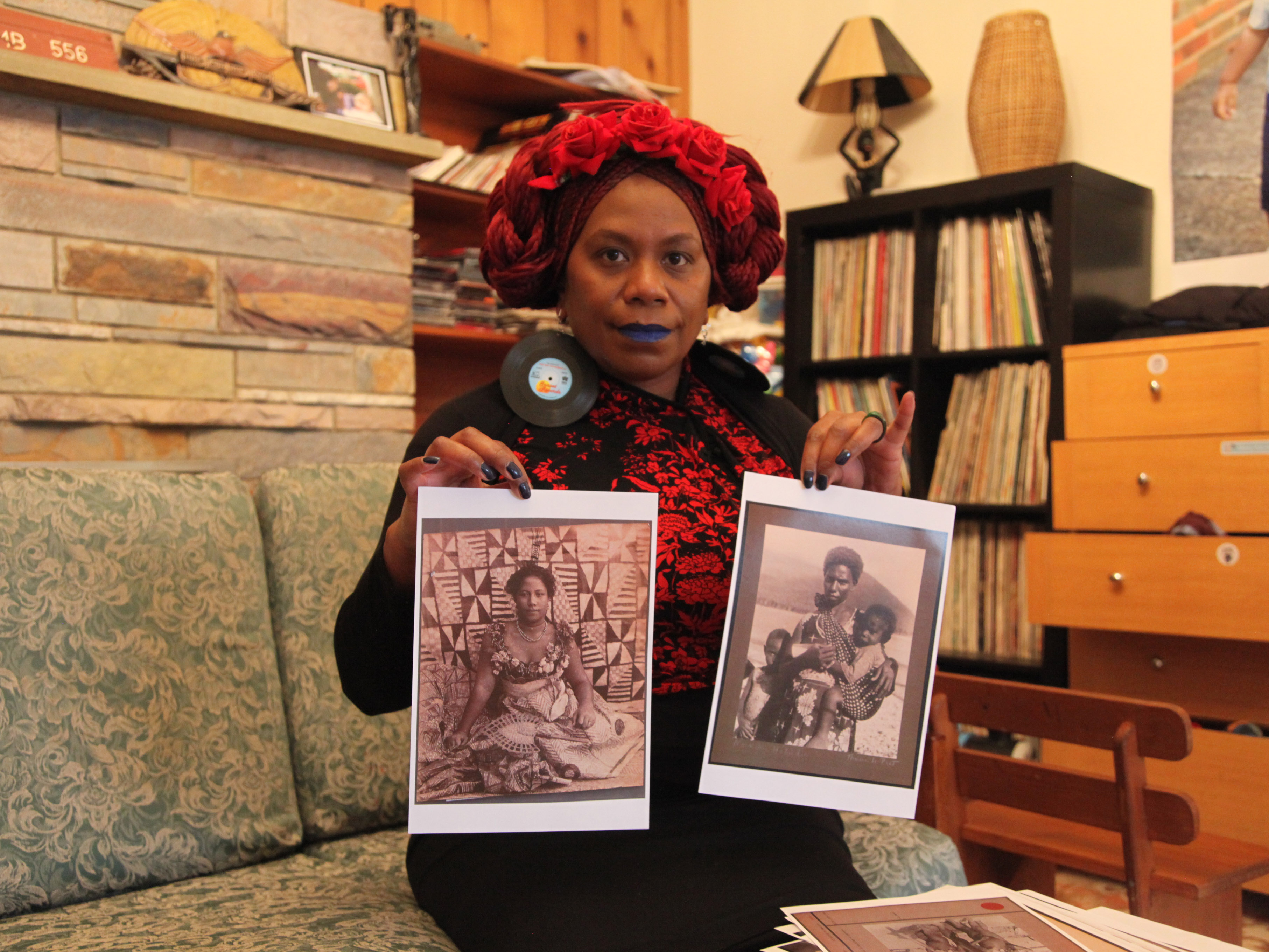 Brook Andrew, ‘Resident and Visitor’ (Namila Benson), 2016 from the series The Visitor and the Resident, 10 colour photographic prints. Photography Residencies Laureate, musée du quai Branly, Paris.